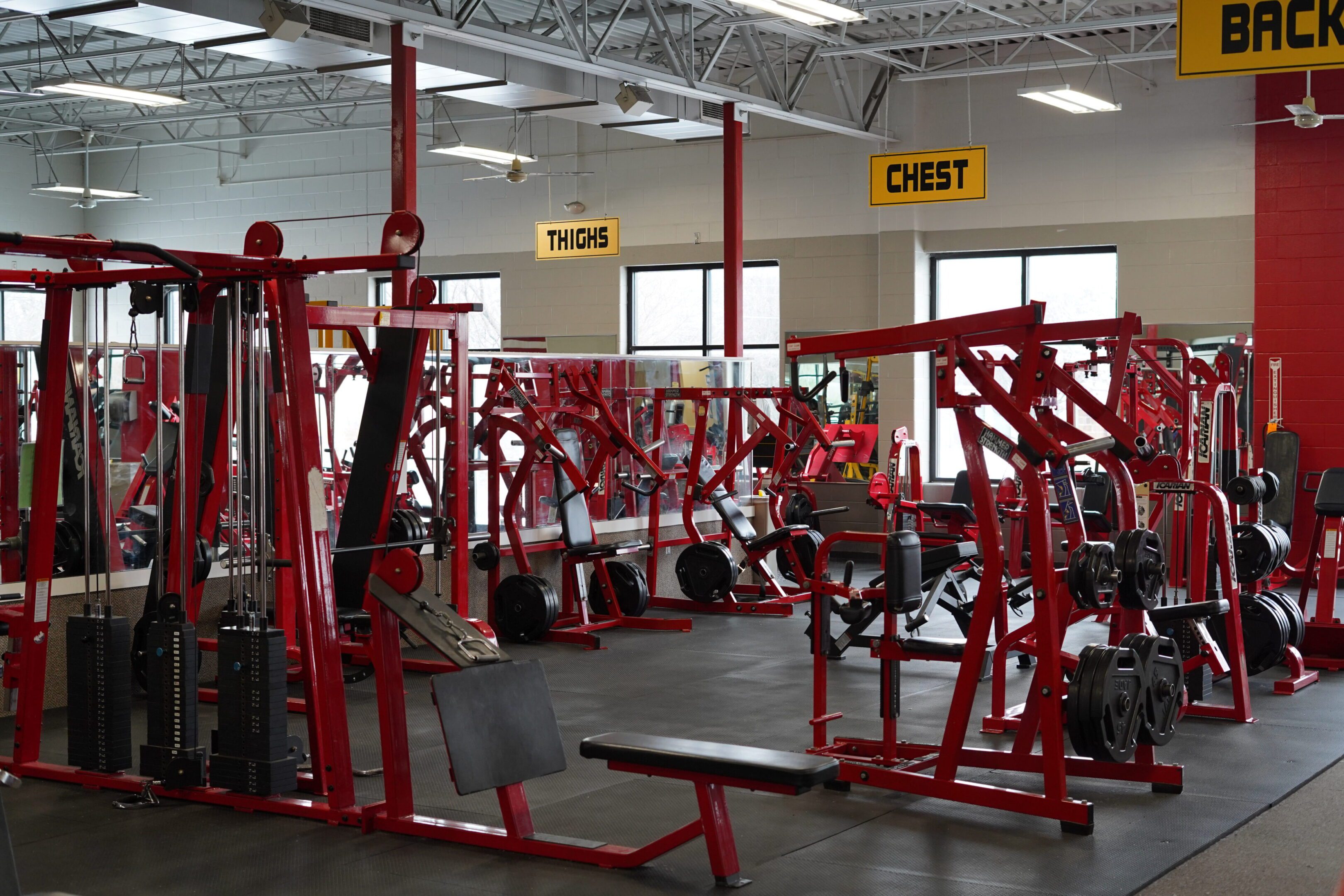 Main Area 1 A gym with many different machines and people